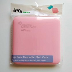 Caja porta mascarillas antibacteriana rosa