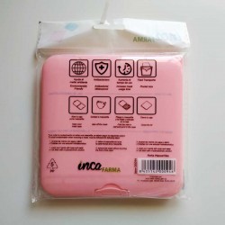 caja porta mascarilla antibacteriana rosa