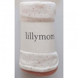 Manta arrullo bebé estampado manchitas en rosa de Lillymom