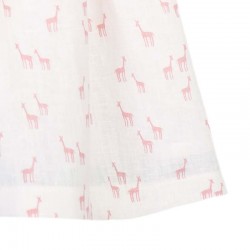 Vestido niña crudo y rosa estampado girafas de Eve Children