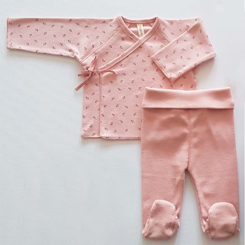 conjunto primera puesta bebe niña rosa de lillymom