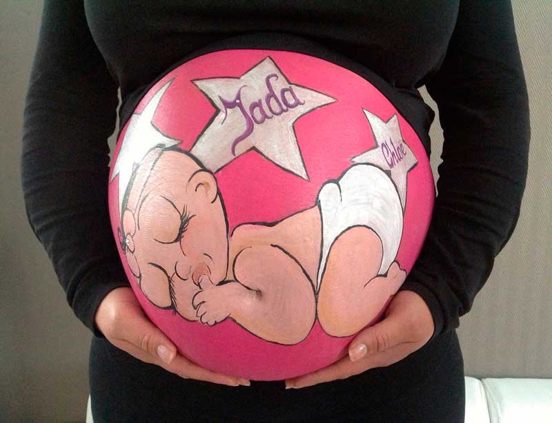 belly painting regalo para mama embarazada